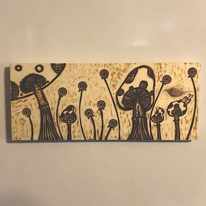 Mushroom Pyrography Magnet